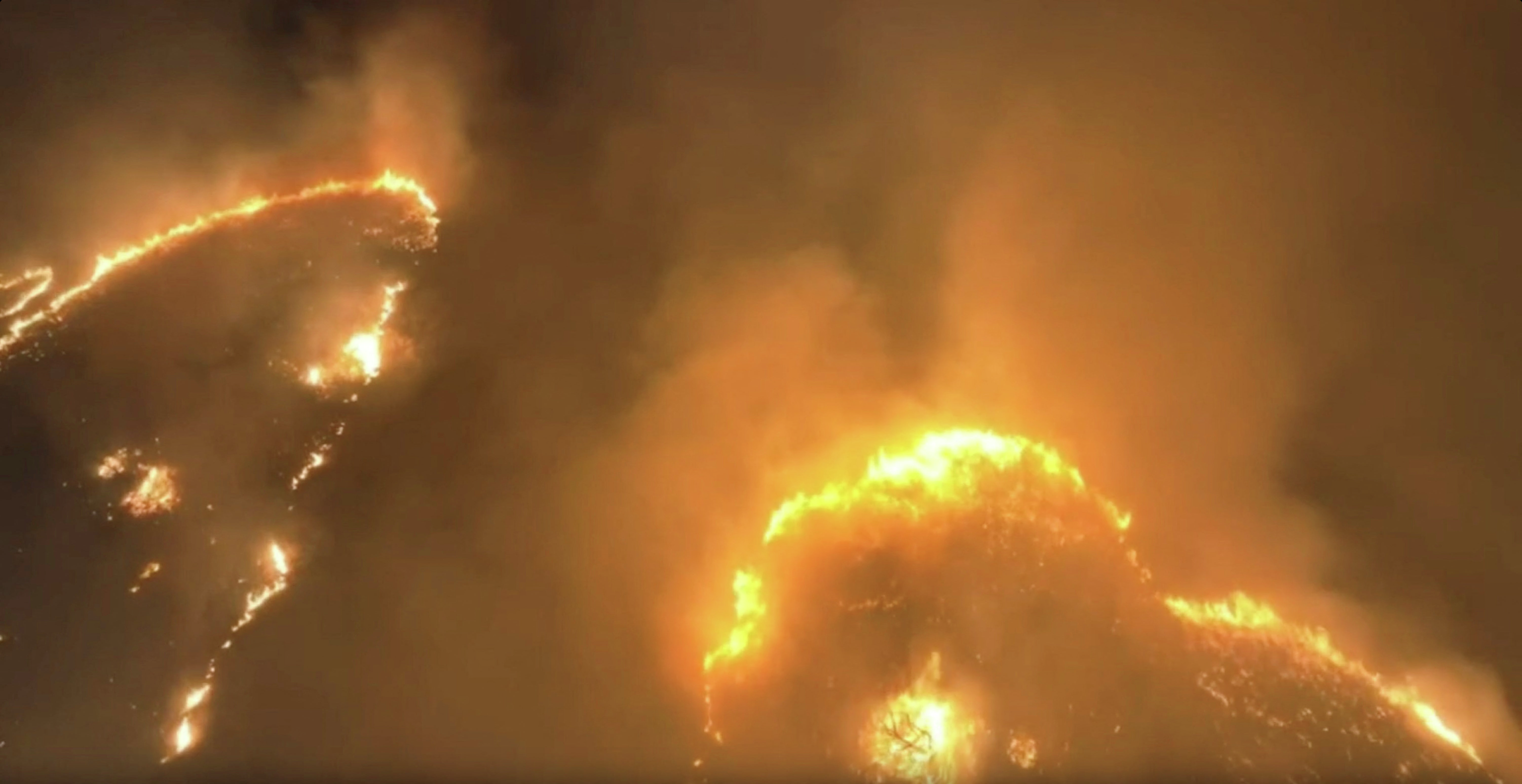 Several wildfires still burning uncontained around Los Angeles.