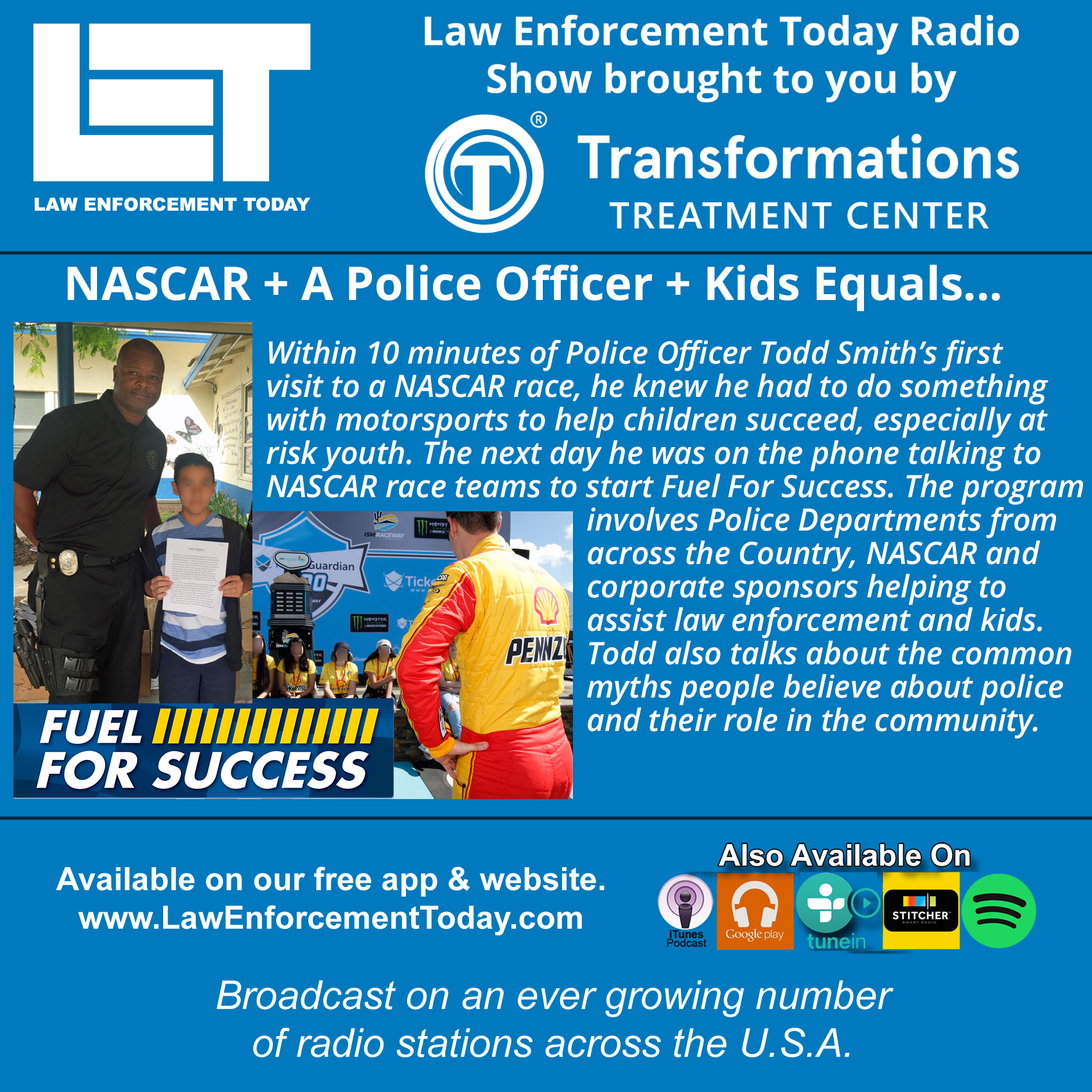 NASCAR Plus A Police Officer Plus Children Equals?