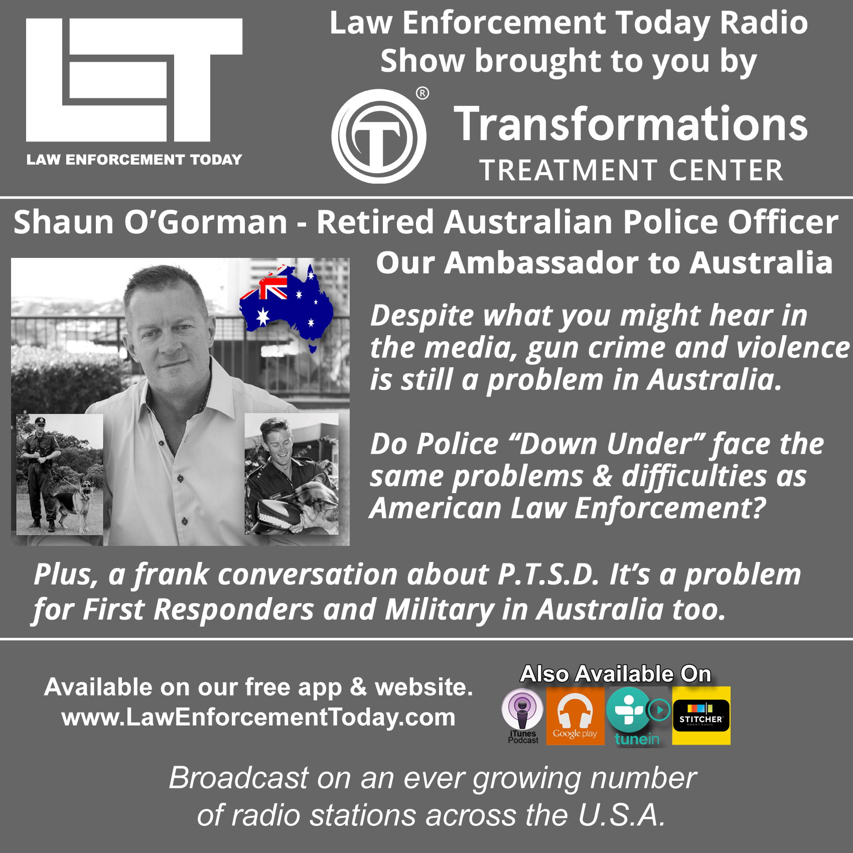 Australian Police Officer PTSD, Retired, His Recovery and Mission.