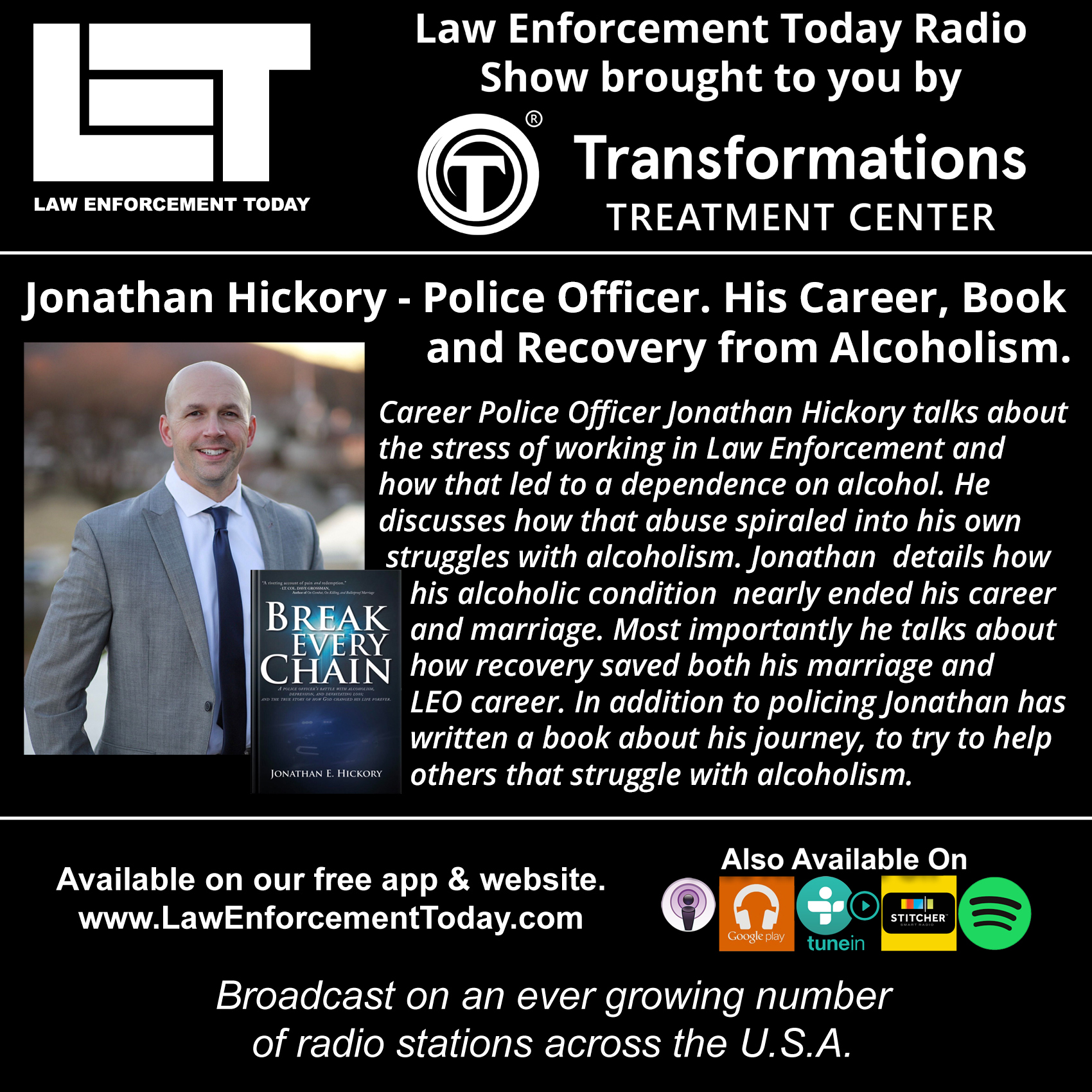S3E17: Jonathan Hickory - Police Officer, His Career, Book and Recovery From Alcoholism