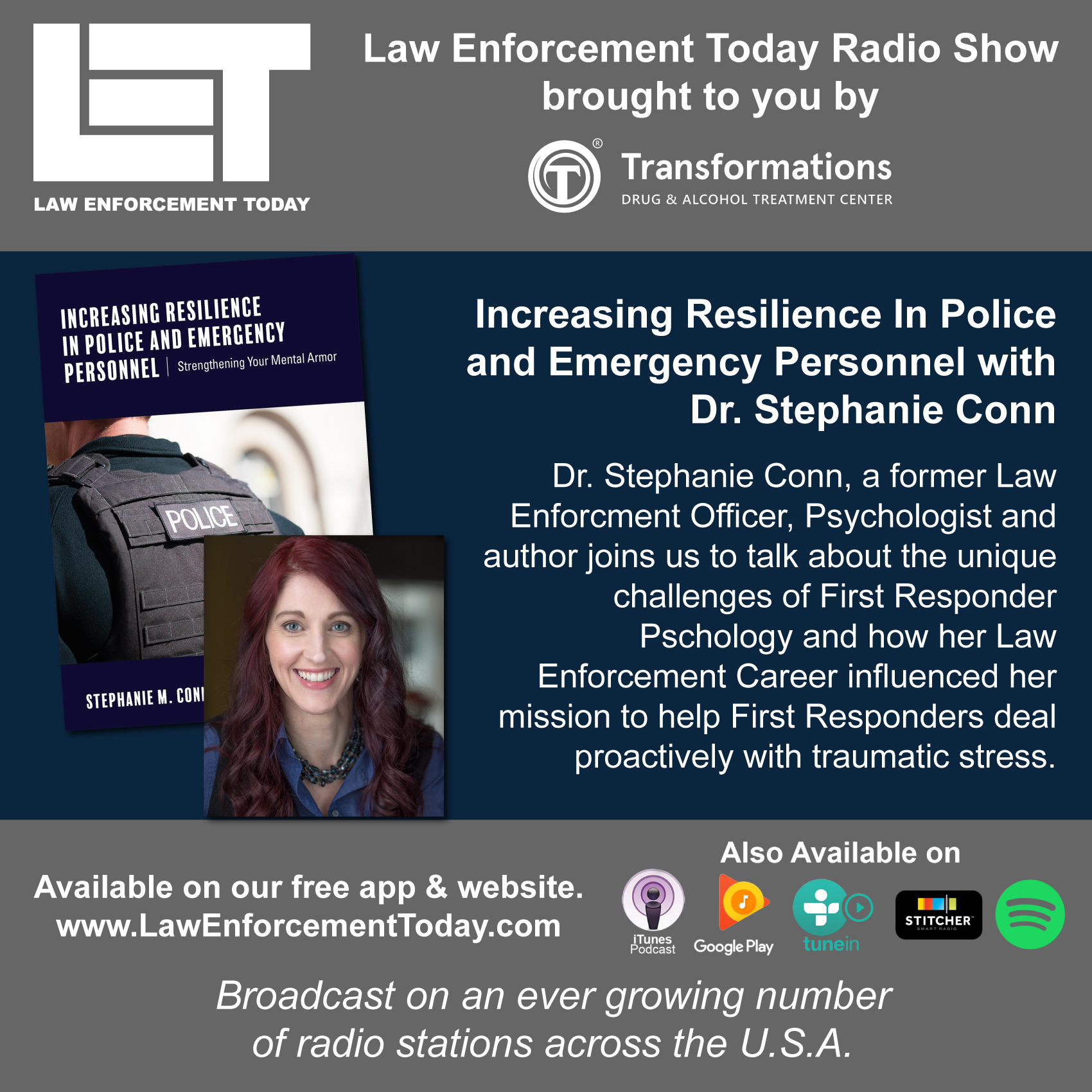 S2E45: Dr. Stephanie Conn, a former Law Enforcement Officer and Psychologist talks about First Responder Related Trauma