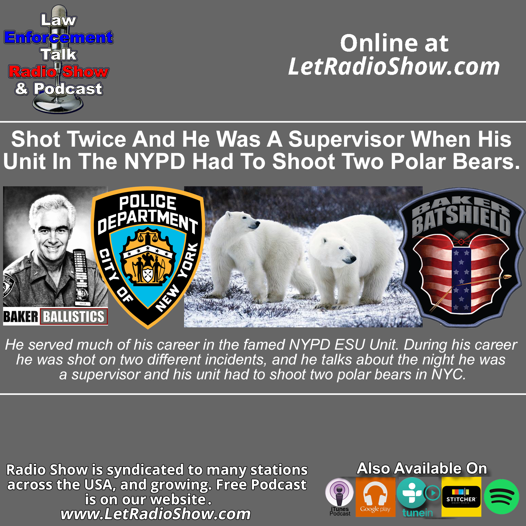 Shot Twice And His Unit In The NYPD Had To Shoot Two Polar Bears.