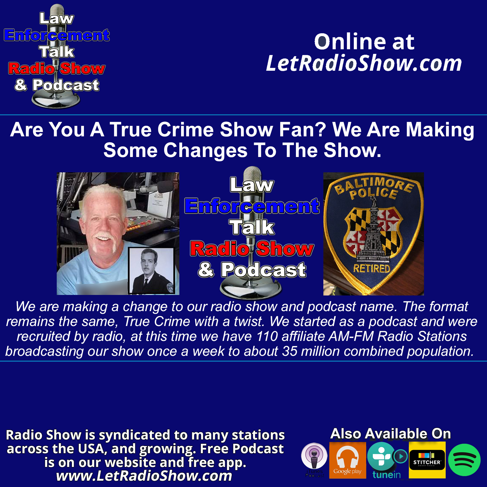 Are You A True Crime Show Fan? We Are Changing The Name Of The Show, A Little. The Same Great True Crime and Trauma Stories Format.