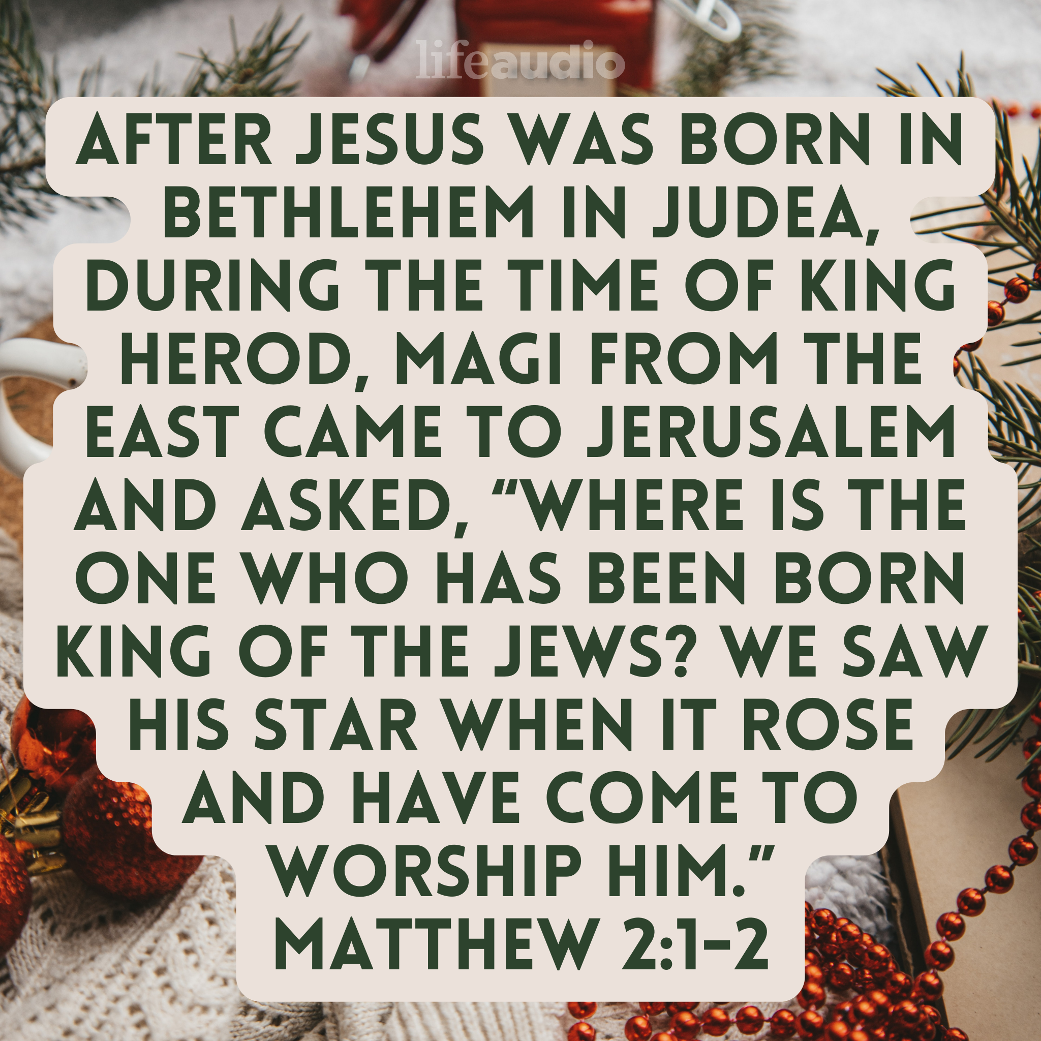 Entering the Spirit of Christmas (Matthew 2:1-2)