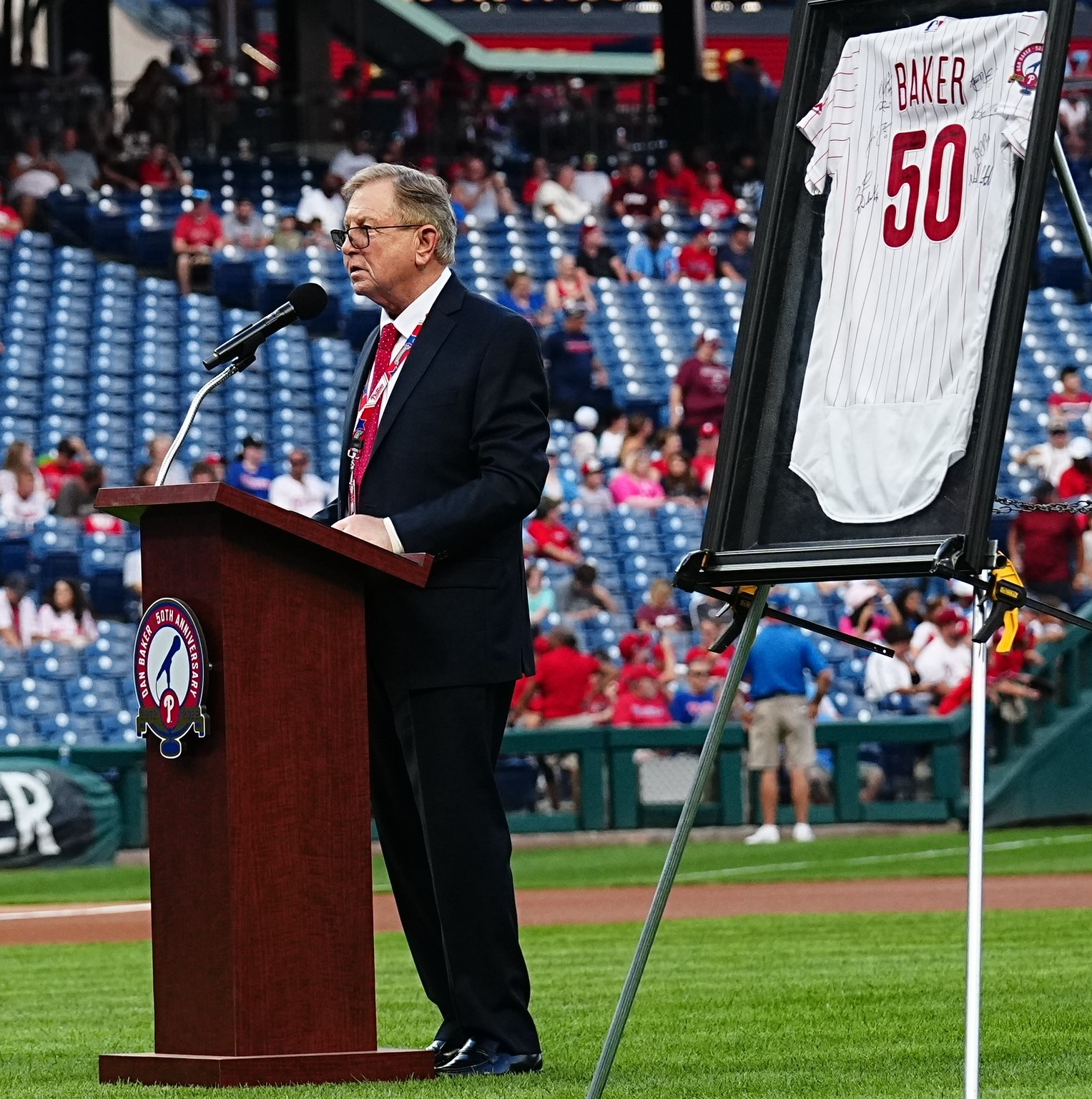 Dan Baker, legendary Philadelphia Phillies Public Address Announcer