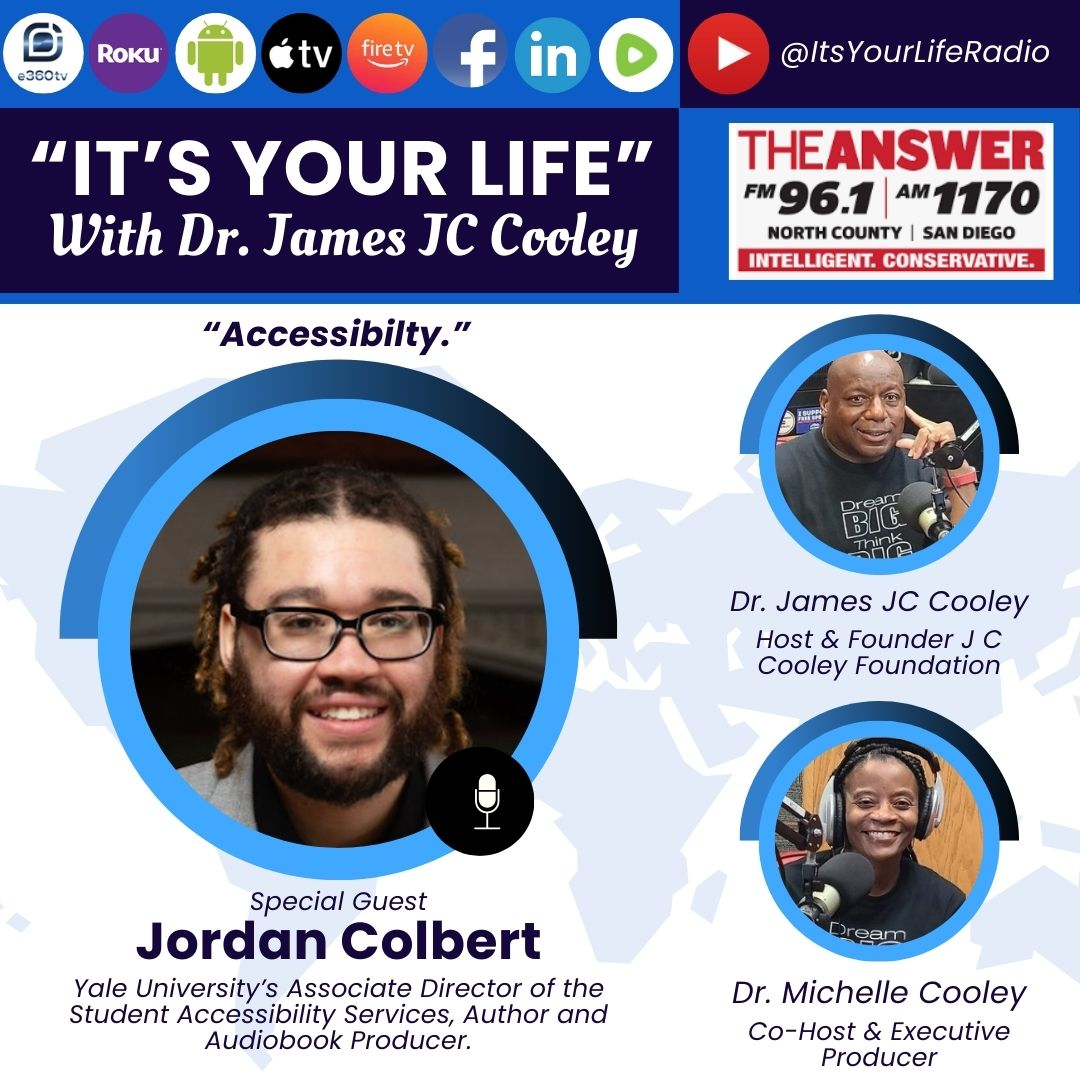 Sit-Down discussion with Jordan Colbert: Assistive Technology Professional, Yale University’s Associate Director of the Student Accessibility Services, Author, and Published audiobook producer