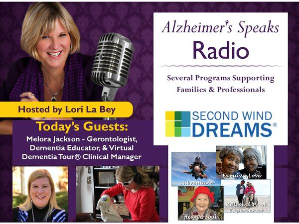 Join Alzheimer's Speaks Radio & Gerontologist Melora Jackson