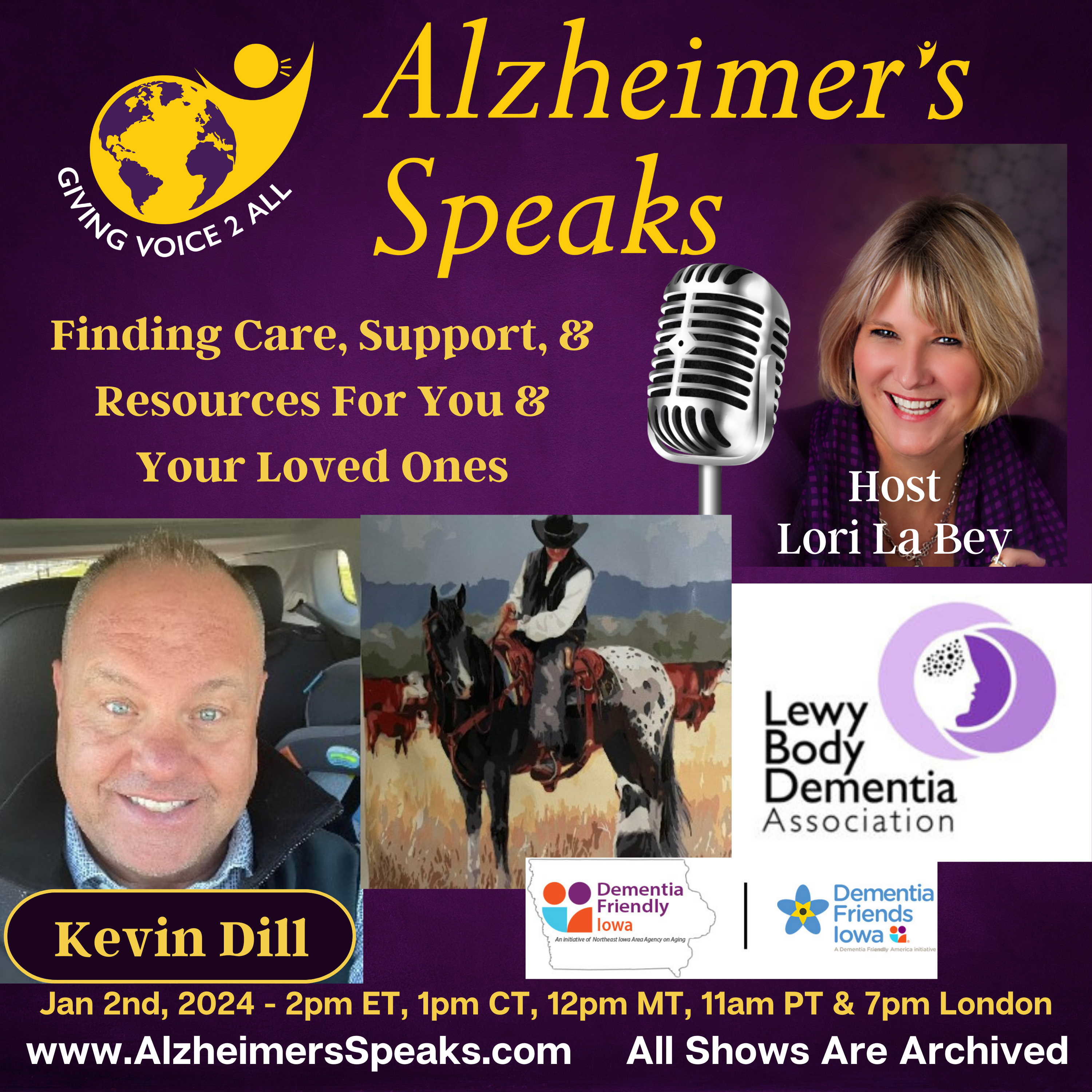 Living with Lewy Body Dementia - Kevin Dill Talks about Living with Purpose & Artwork