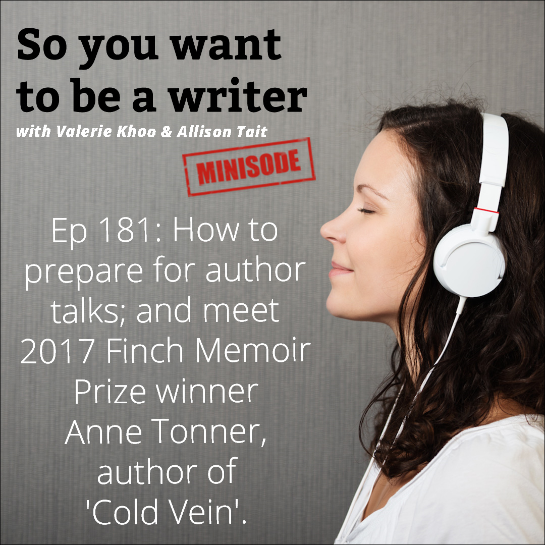 WRITER 181: Meet 2017 Finch Memoir Prize winner Anne Tonner, author of 'Cold Vein'