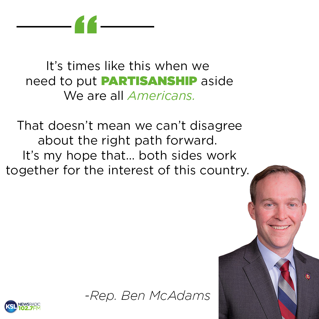 Rep. Ben McAdams  reacts to Iranian strike