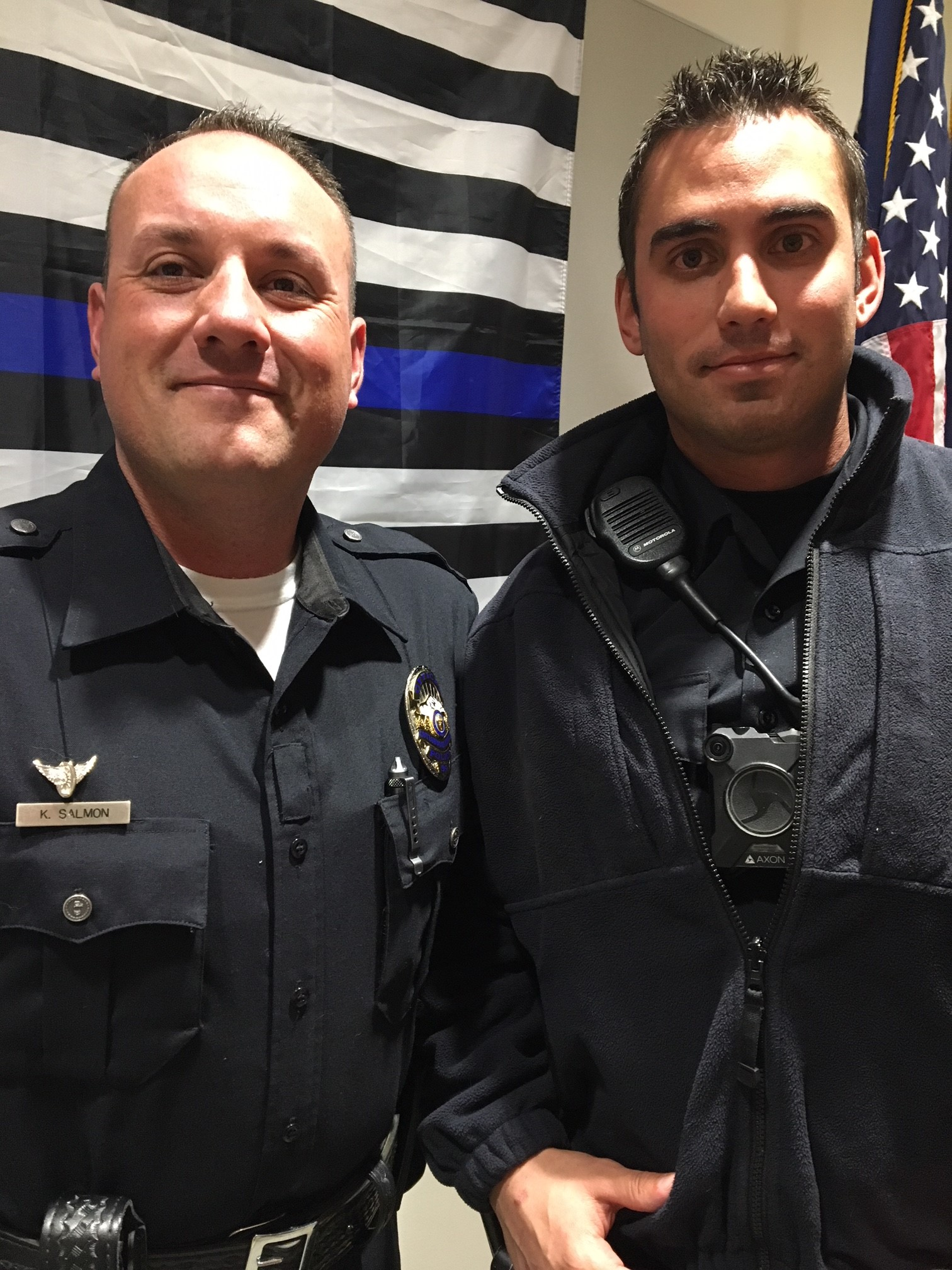 Officer Kevin Salmon and Officer Joey Incardine - Cottonwood Heights Police Department
