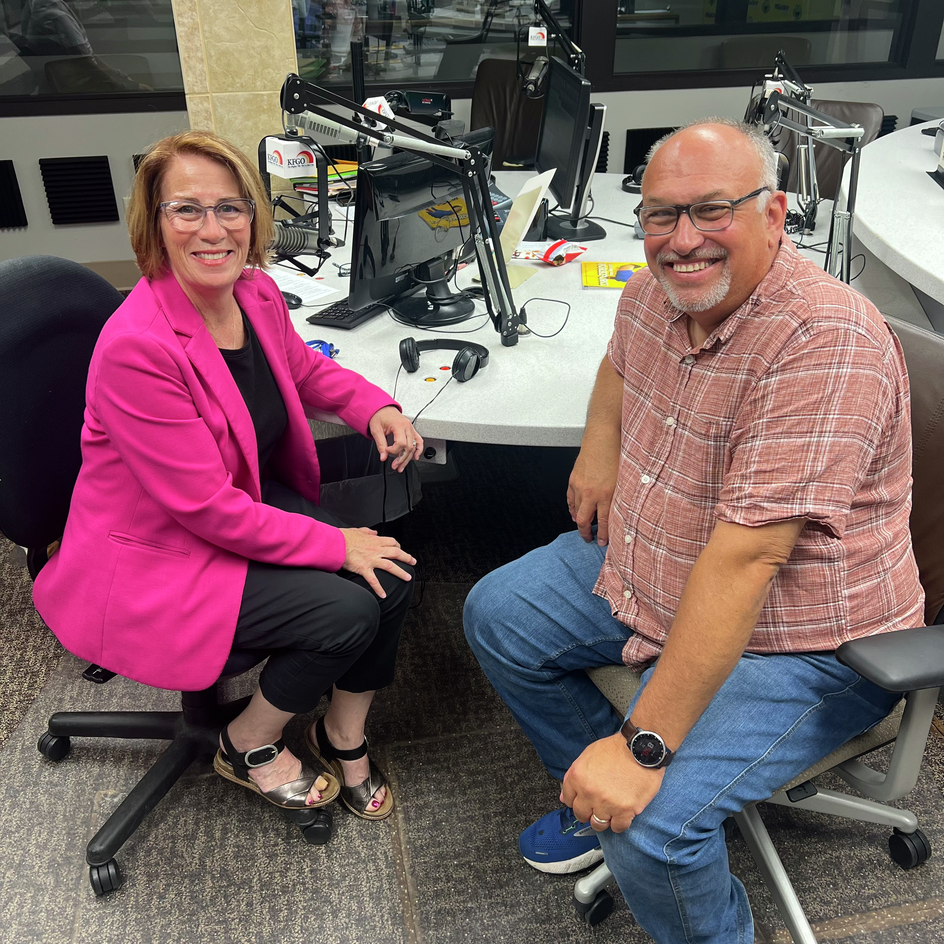 Joel Heitkamp is joined by MN Senate Majority Leader Erin Murphy and Senator Rob Kupec