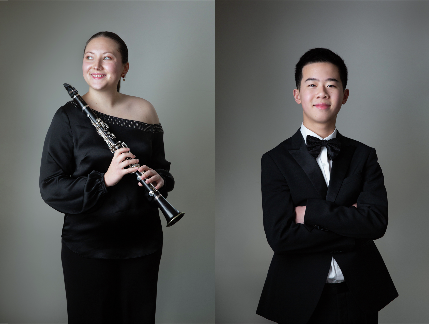 Clarinettist Tess Waller and pianist Shing Chun Johnson Ng