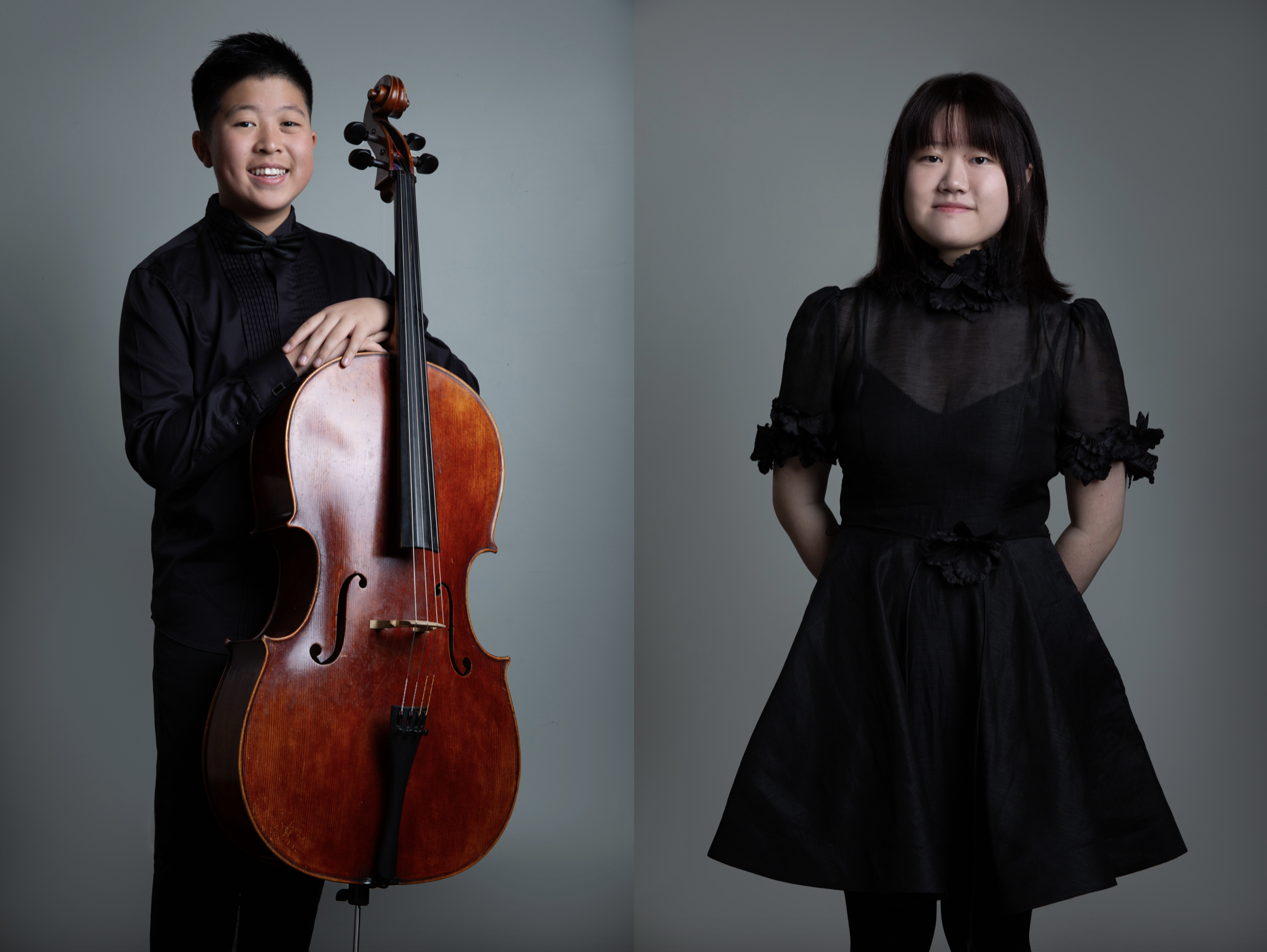 Cellist Gabriel Liu and pianist Kathy Ma