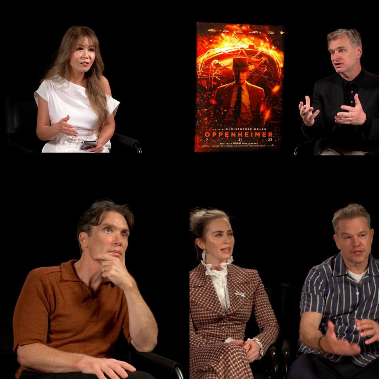 Yasminne chats with the director & cast of OPPENHEIMER - the biographical thriller about the invention of the atomic bomb!!