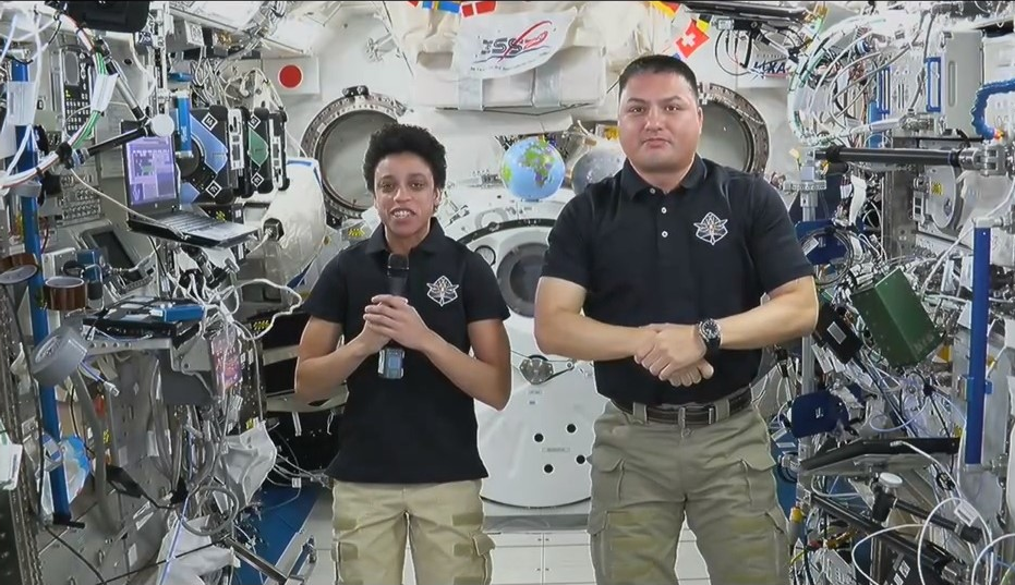 NASA astronauts Jessica Watkins and Kjell Lindgren, from the ISS