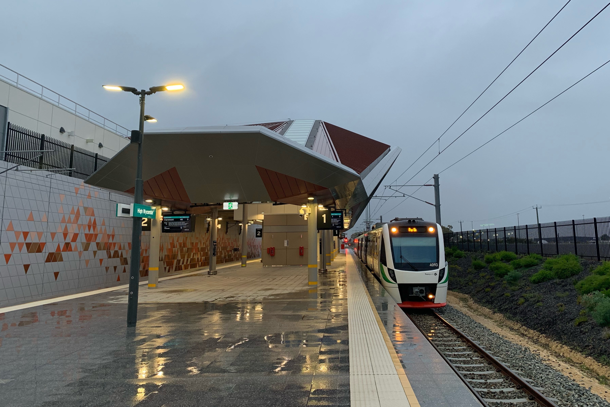 All aboard: First train leaves the brand new Forrestfield-Airport Link