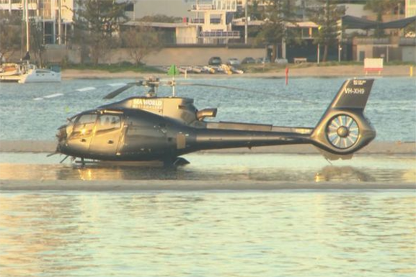 Salvage operations begin at chopper crash site as tides recede