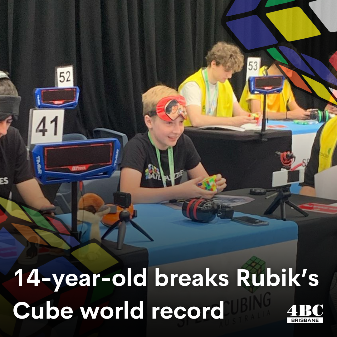 14-year-old breaks Rubik’s Cube world record