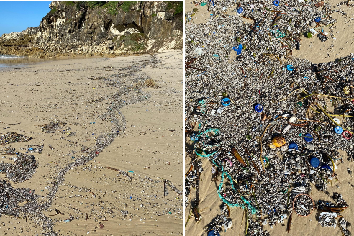 Straddie beaches awash with rubbish, broken plastic