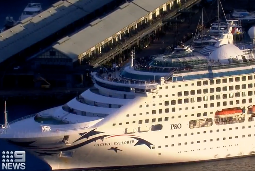 First cruise ship sails into Brisbane after pandemic shutdown