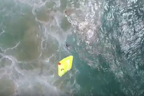 Drone saves two struggling swimmers caught in a rip