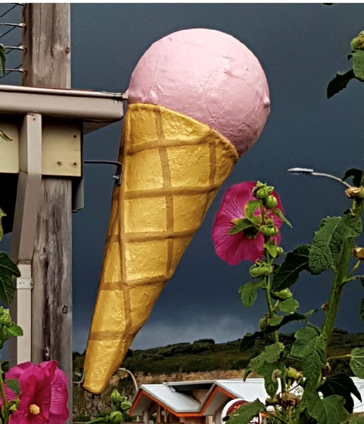 STOLEN: Ice creamery owner's plea for giant cone to be returned