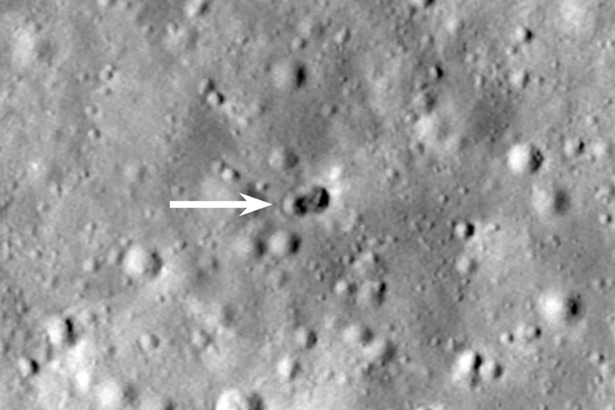 NASA finds double crater caused by rocket crash on the moon