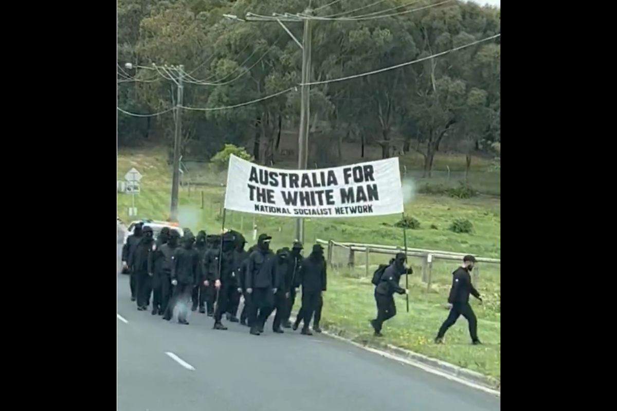 'Bizarre' neo-Nazi parade shocks and outrages locals