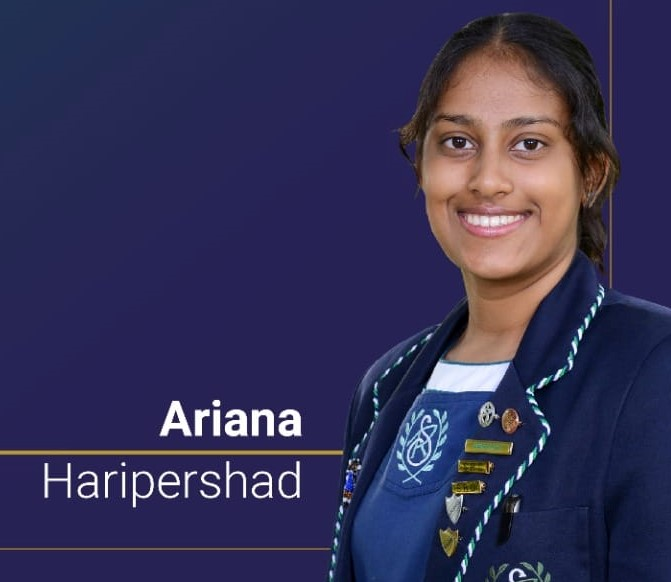 ARIANA HARIPERSHAD - 8 DISTINCTIONS - IEB MATRIC EXAMS