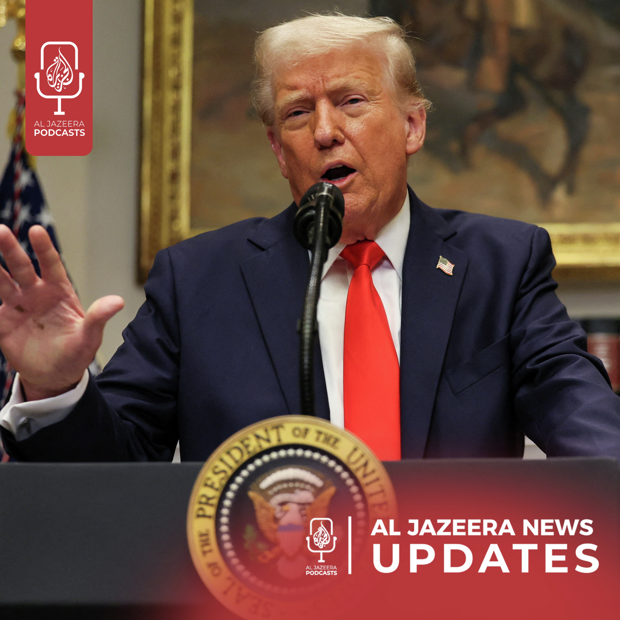 US tariffs on Mexico and Canada to begin Tuesday, Israel strikes Syria - podcast episode cover