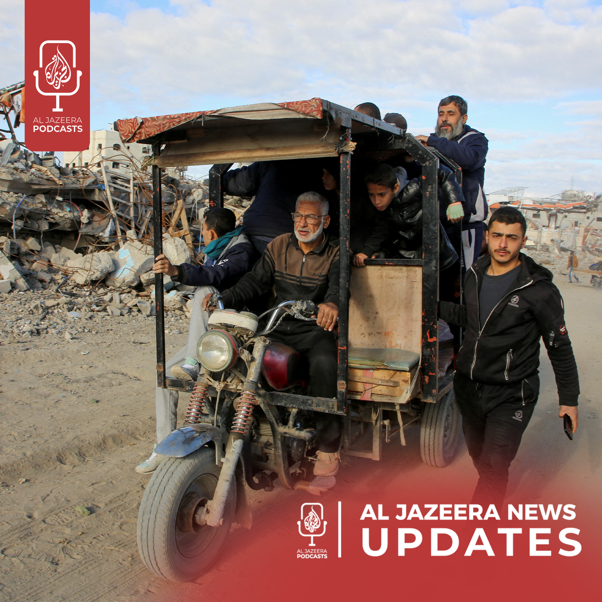 Displaced Palestinians return home, Gaza ceasefire deal in effect - podcast episode cover