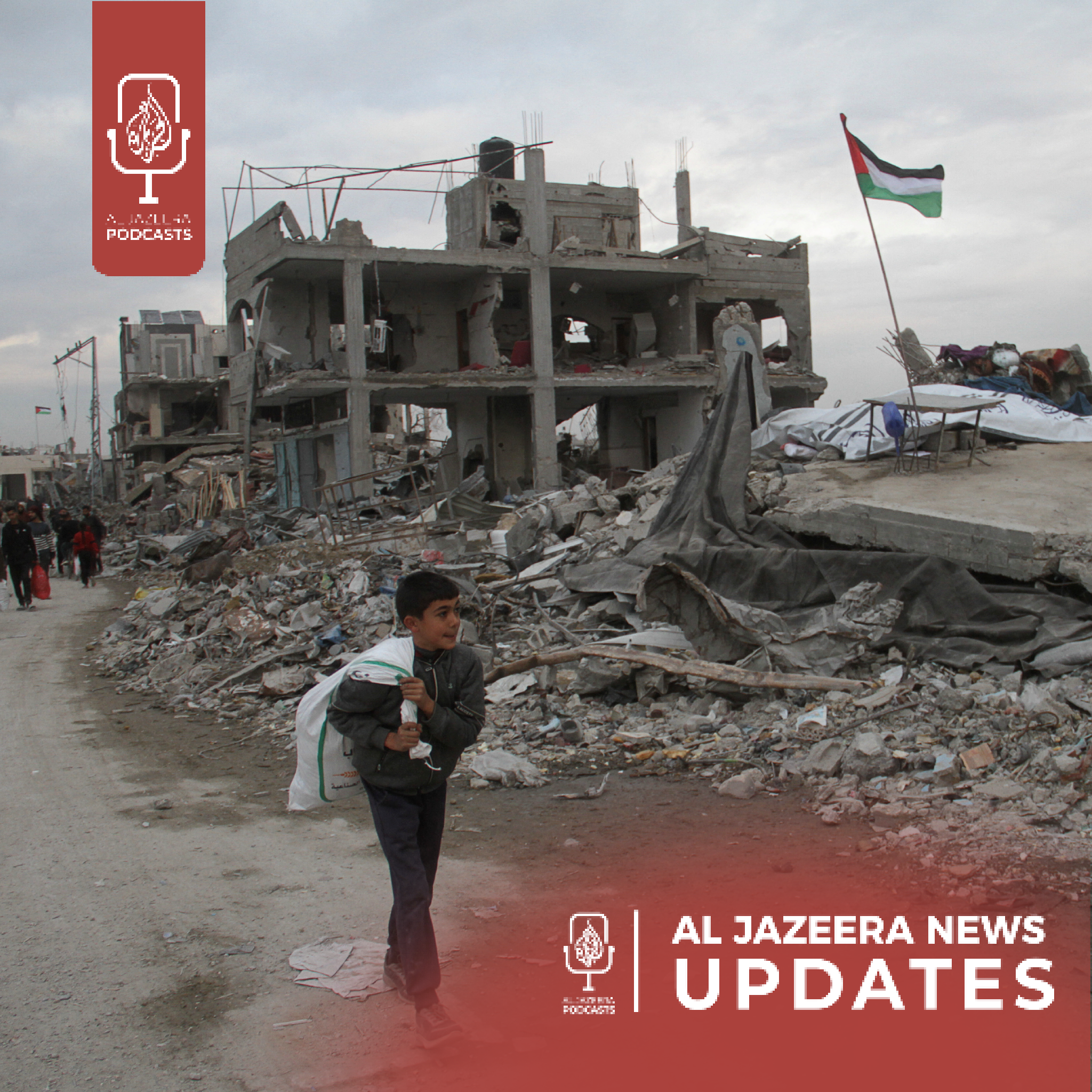 Gaza survivors rebuild lives, Israel's withdrawal from southern Lebanon nears - podcast episode cover