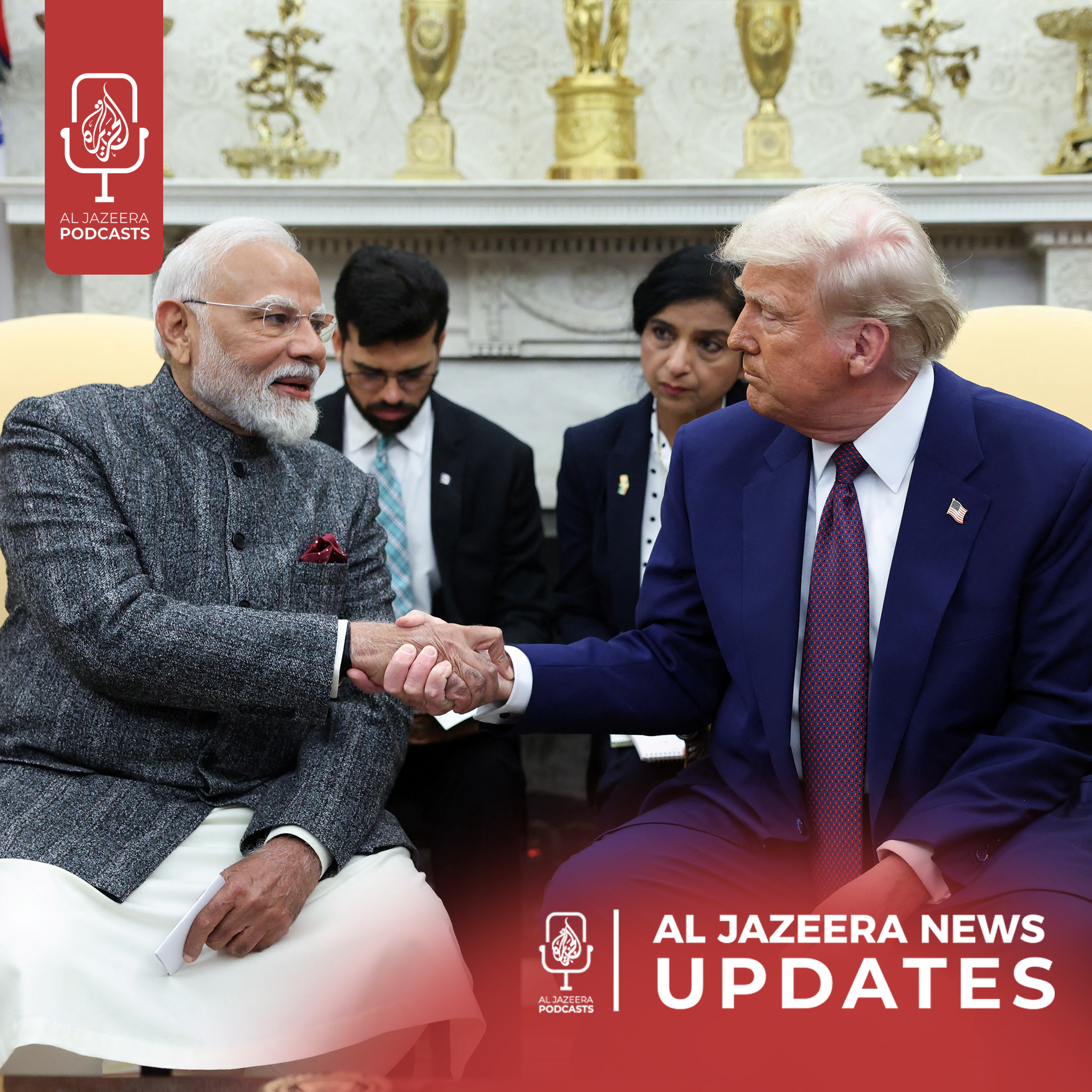 Hamas awaits next phase of ceasefire, Trump and Modi meet  - podcast episode cover