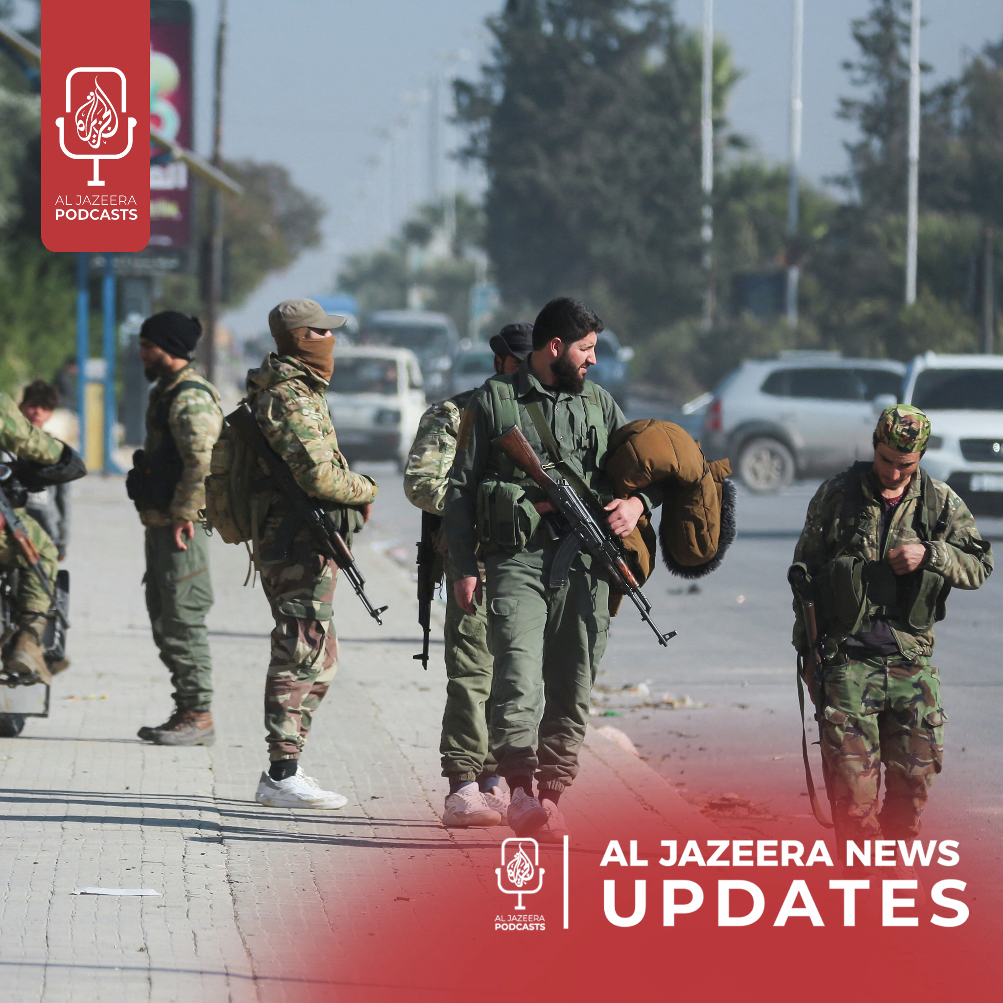 cover of episode Syrian opposition fighters push towards Hama, Georgia protests