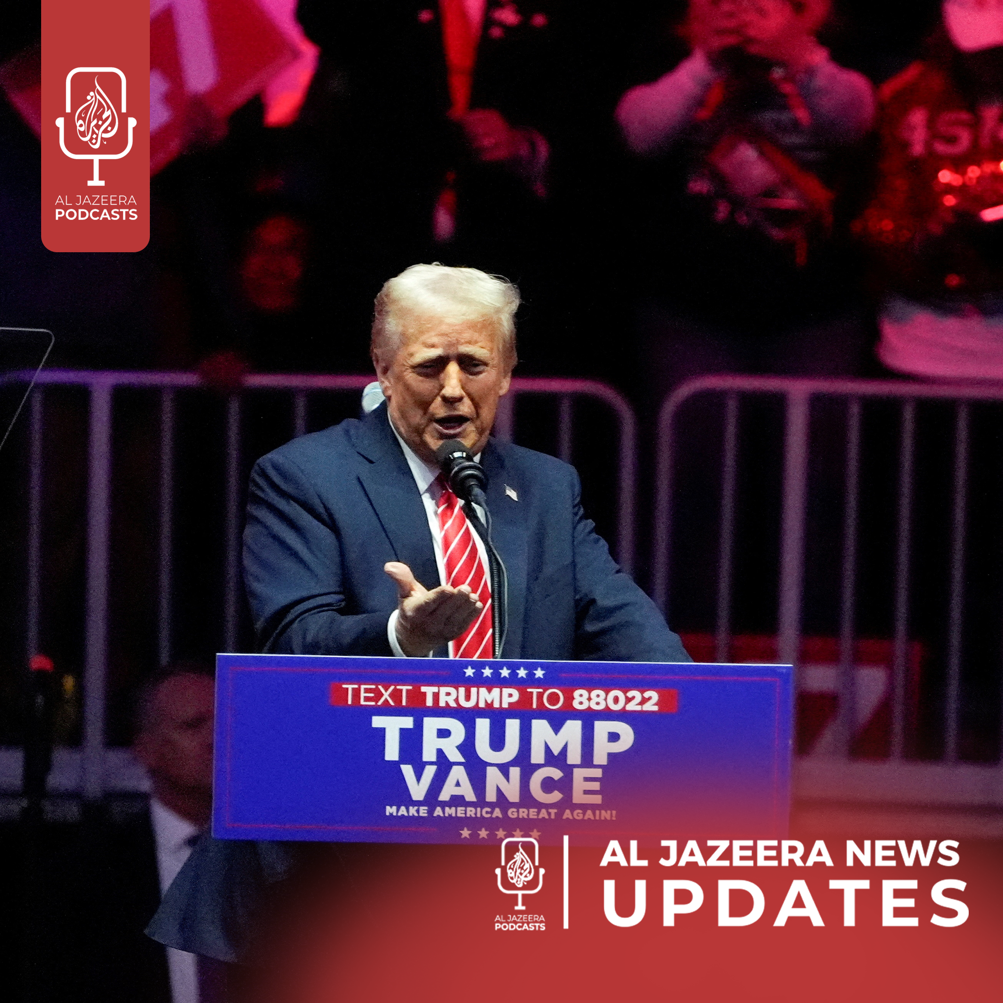 Donald Trump's victory rally, TikTok back online in the US - podcast episode cover