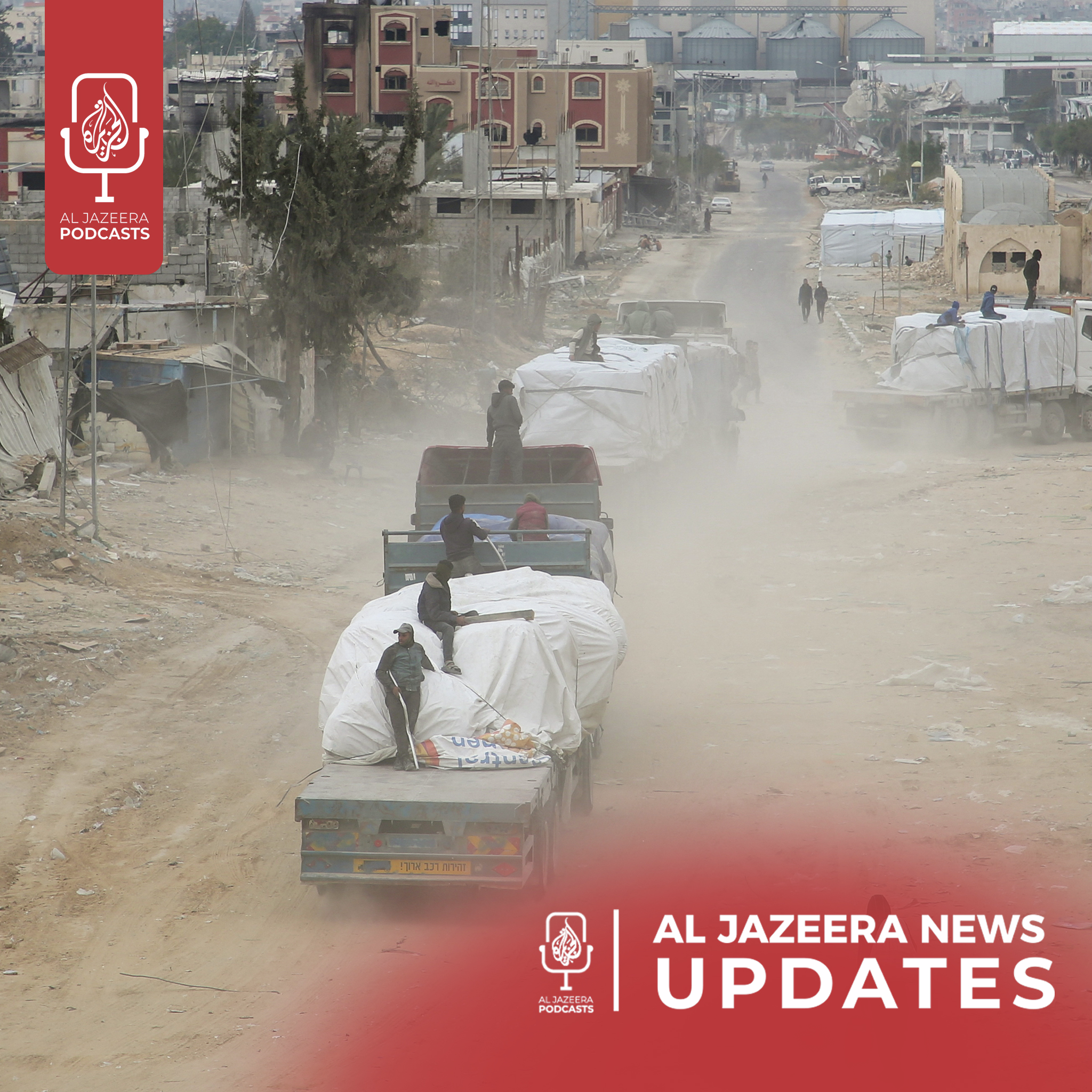 Aid trucks enter Gaza, Colombia violence - podcast episode cover