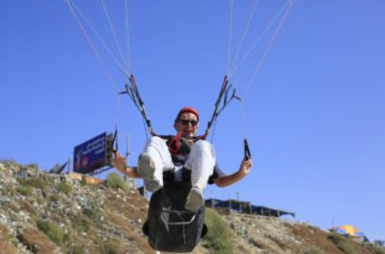 EU envoy paraglides over Gaza, with parting comments