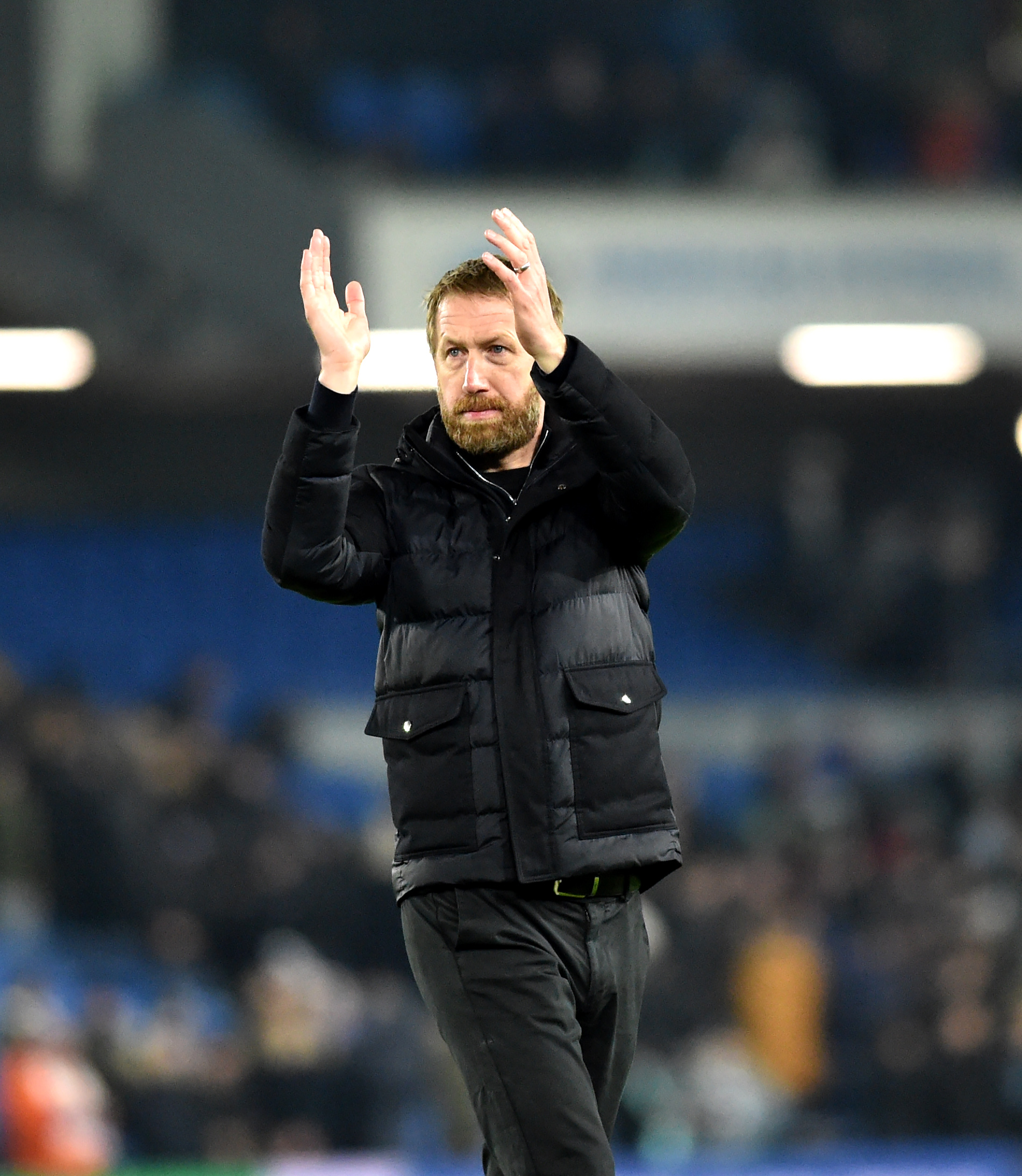 Graham Potter explains the new face in the Albion technical area