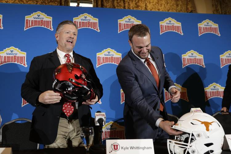 LISTEN: Texas Coach Tom Herman and Utah Coach Kyle Whittingham discuss the Alamo Bowl with the media