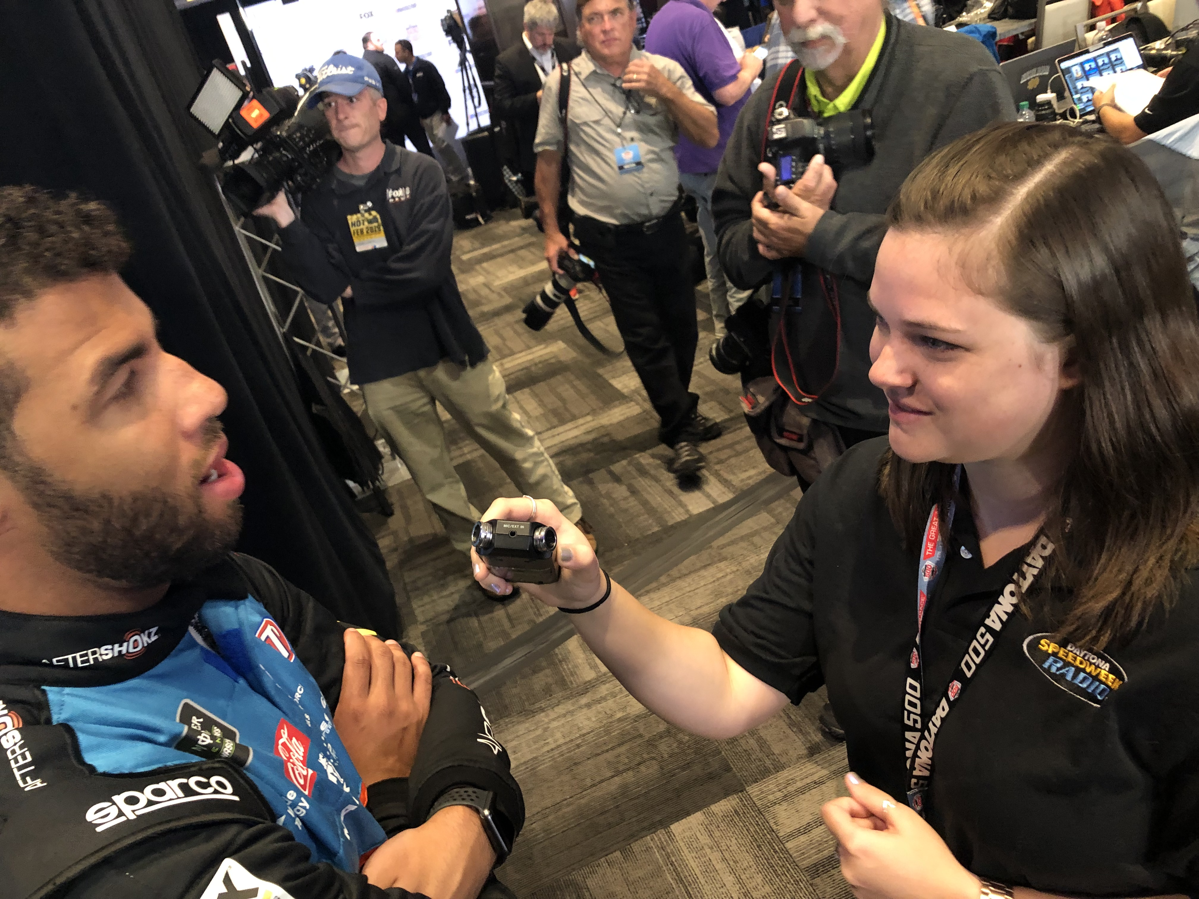 Nikki Ross Interviews Bubba Wallace at Daytona 500 Media Day