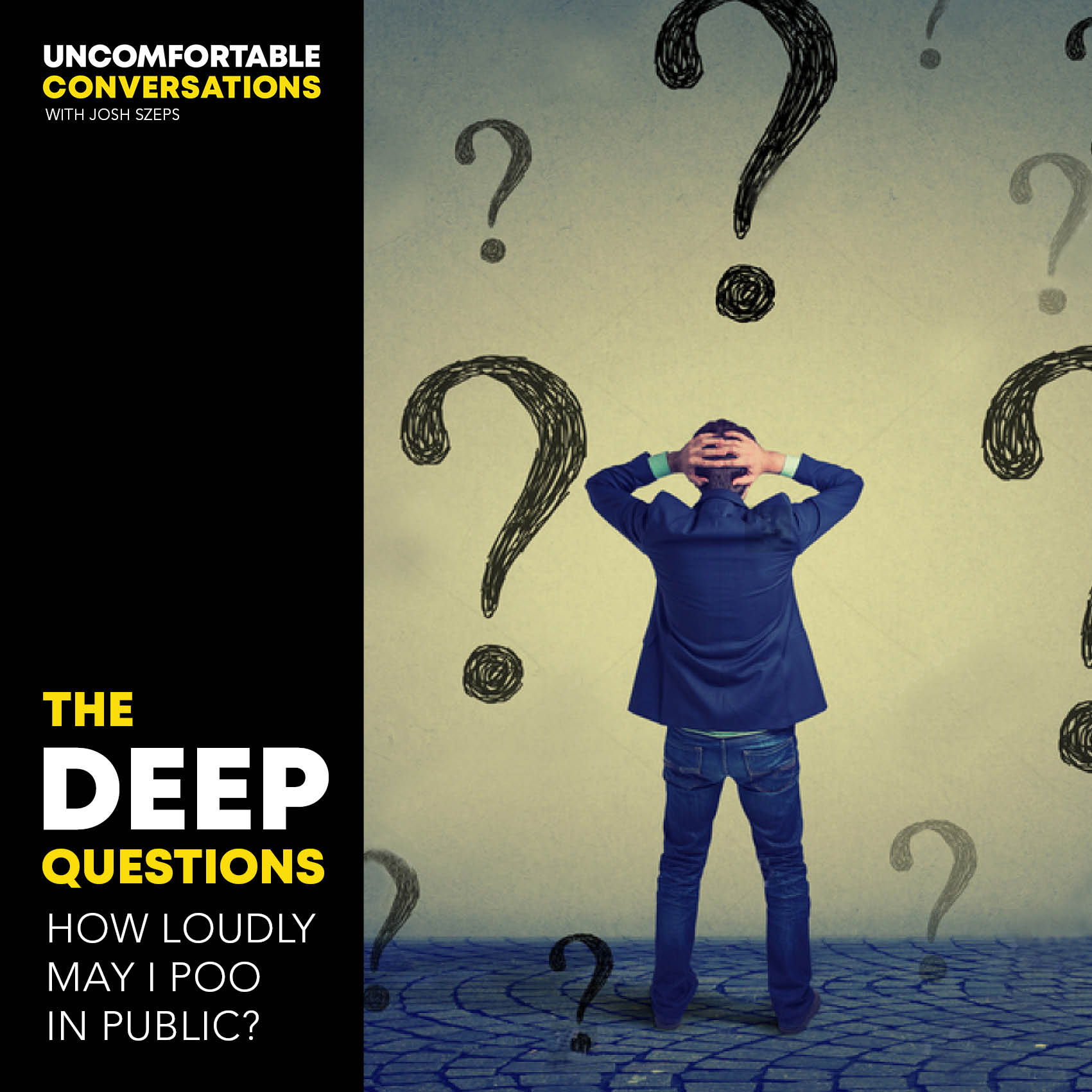 Premium: The Deep Questions - How Loudly May I Poo In Public? - podcast episode cover