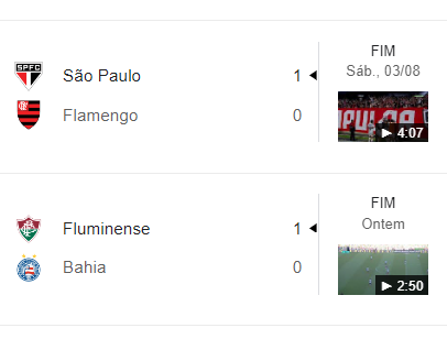 Clássicos no campeonato brasileiro