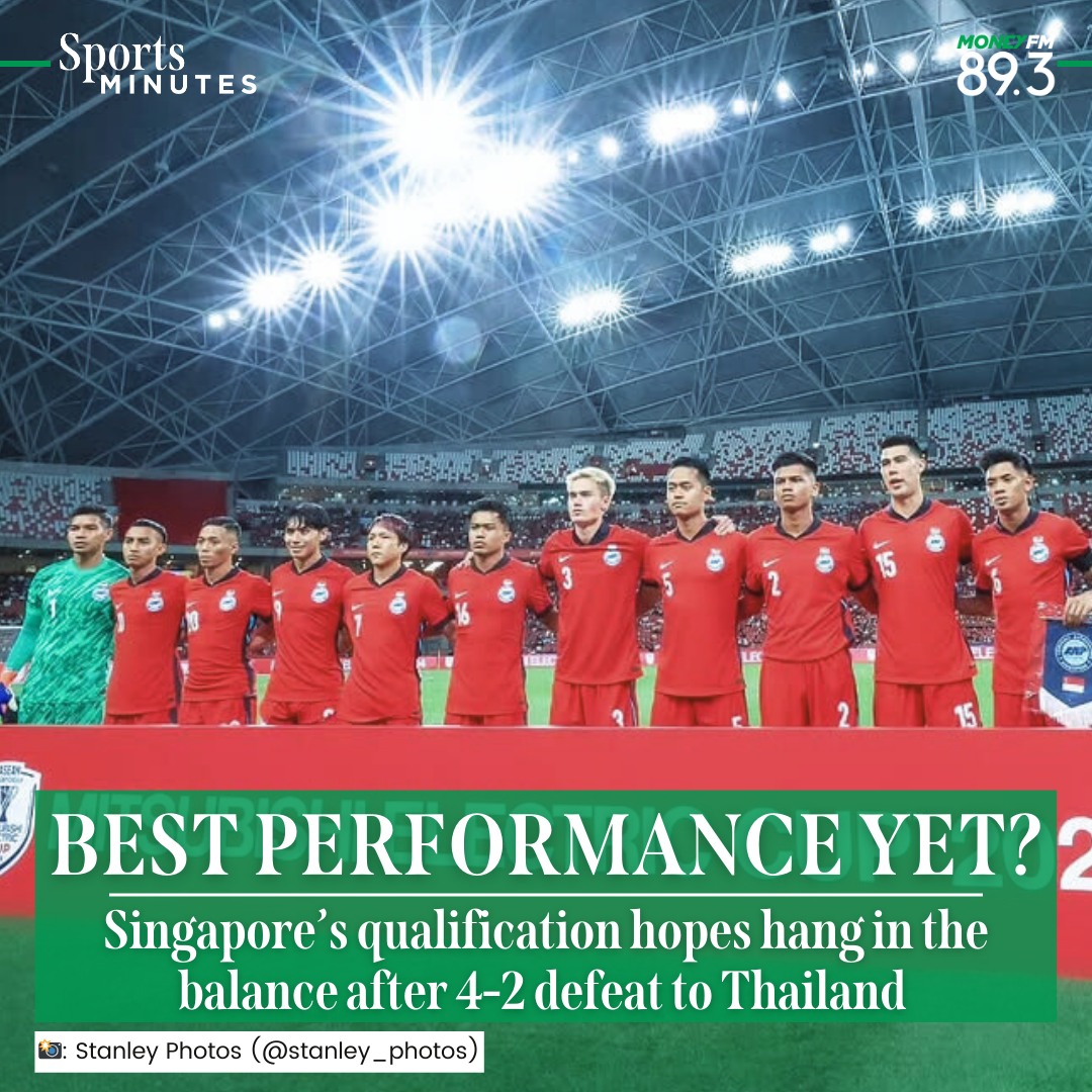 Sports Minutes: Singapore’s qualification hopes hang in the balance after 4-2 defeat to Thailand 