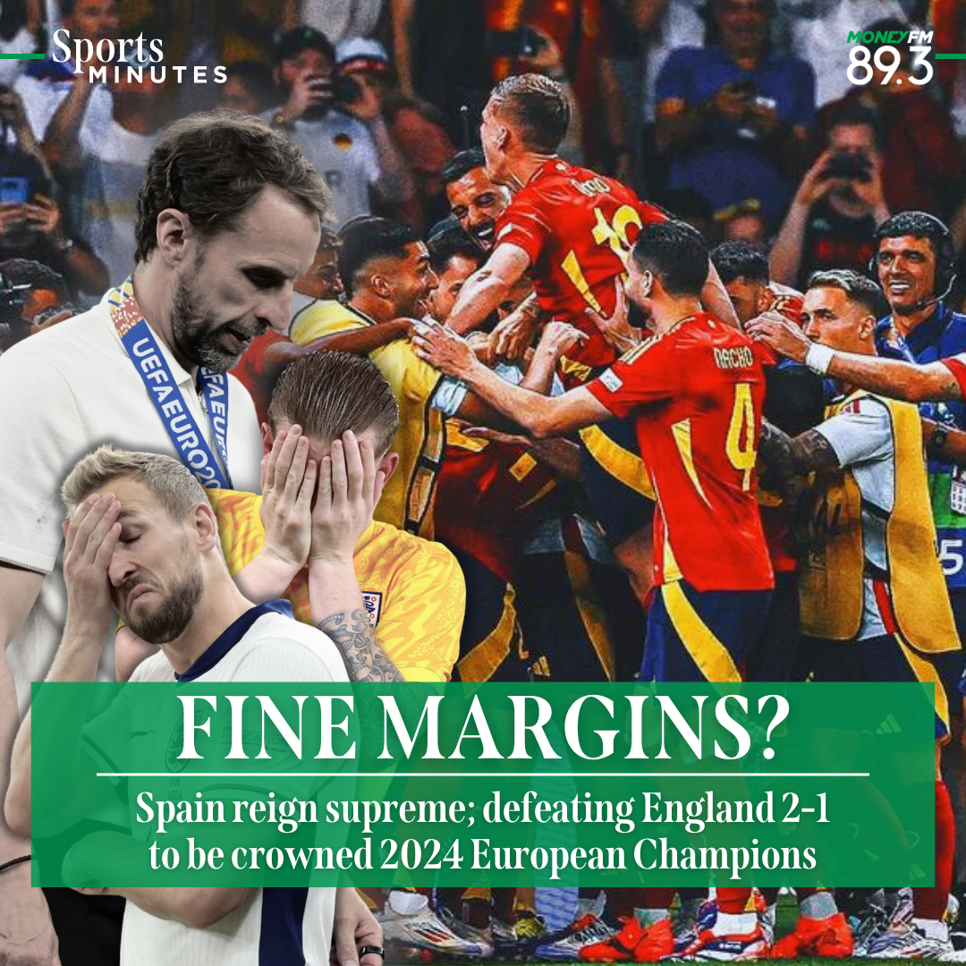 Sports Minutes: Spain reign supreme as England fall short once again