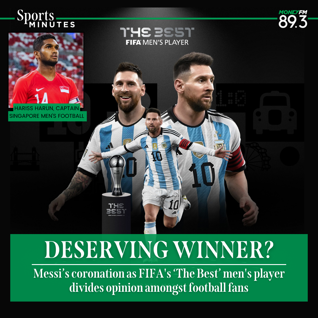 Sports Minutes: Did Singapore skipper Hariss Harun vote for Lionel Messi in the FIFA Men's Best awards?