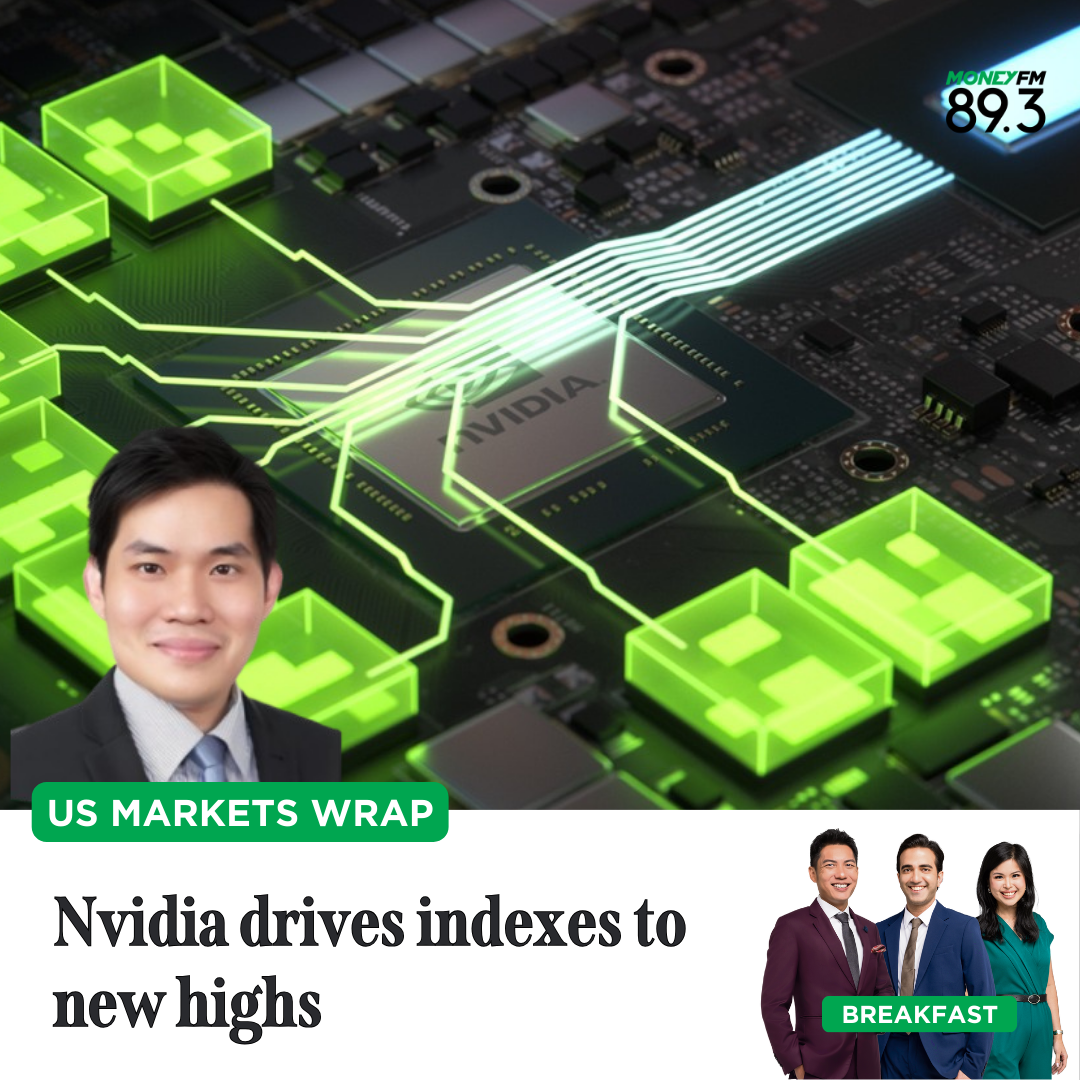 US Markets Wrap: Nvidia drives indexes to new highs