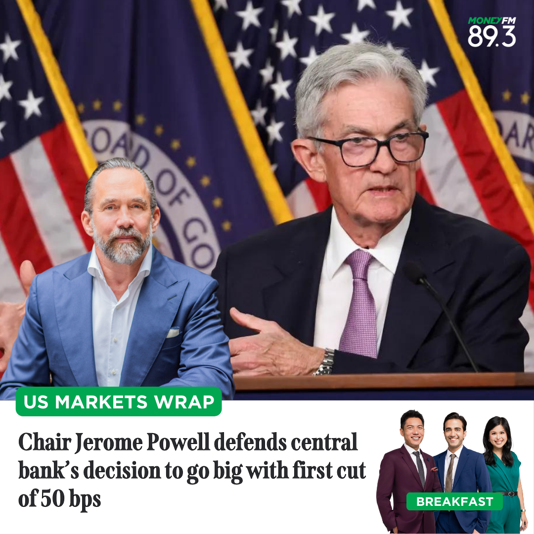 US Markets Wrap: Chair Jerome Powell defends central bank’s decision to go big with first cut of 50 bps