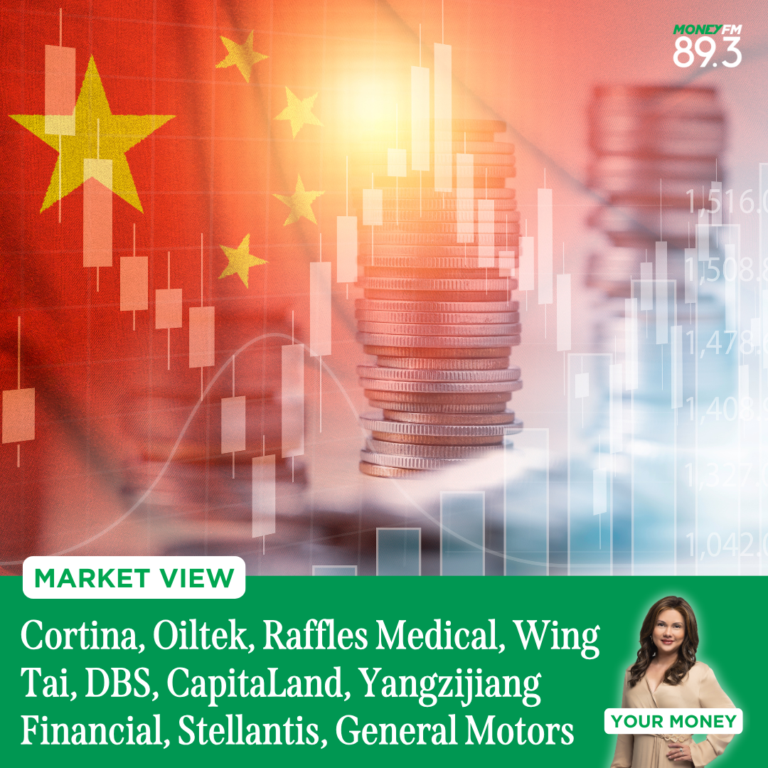 Market View: Cortina, Oiltek, Raffles Medical, Wing Tai, DBS, CapitaLand, Yangzijiang Financial, Stellantis, General Motors, Meituan, Didi, Oracle, Nam Cheong, Jardine Matheson, Hong Kong Land, DFI Retail, and Frasers Logistics