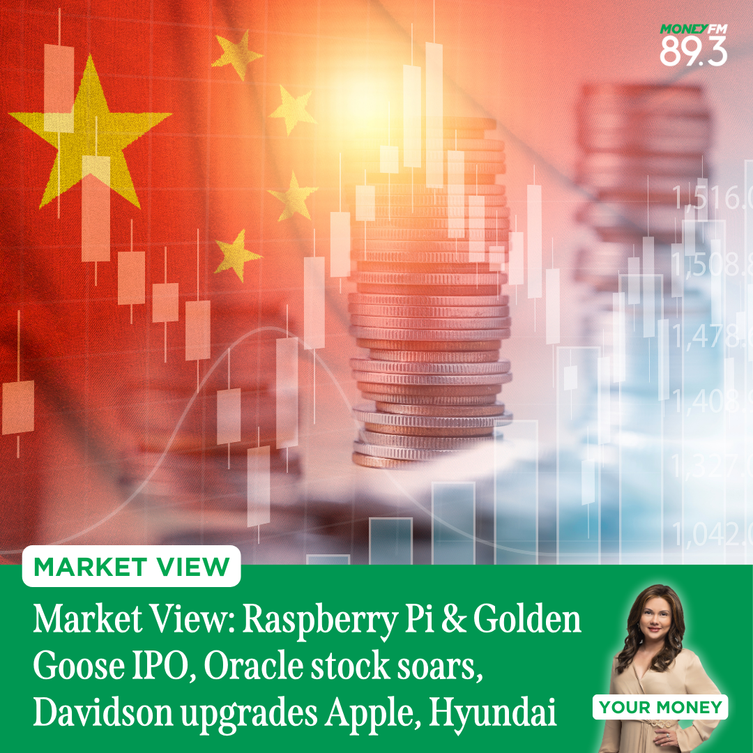 Market View: Raspberry Pi & Golden Goose IPO, Oracle stock soars, Davidson upgrades Apple, Hyundai, GM, GameStop, WNBA, Chip stocks loses shine